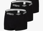 2-Pack UMBRO katoenen boxershorts plain zwart L, Kleding | Heren, Ondergoed, Verzenden