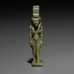 Oud-Egyptisch Faience Amulet van de Godin Isis. Late