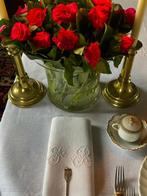 Begin 20e eeuw Damast linnen servetten met diverse