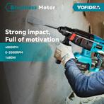 YOFIDRA 1680W Borstelloze Elektrische Hamer Klopboormachine, Verzenden, Nieuw