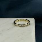 Gouden alliance ring met zirconia, Sieraden, Tassen en Uiterlijk, Ringen, Gebruikt, Overige kleuren, Ophalen of Verzenden, 17 tot 18