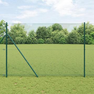 vidaXL Gelast Draadhek Groen 1,6 x 10 m Staal beschikbaar voor biedingen