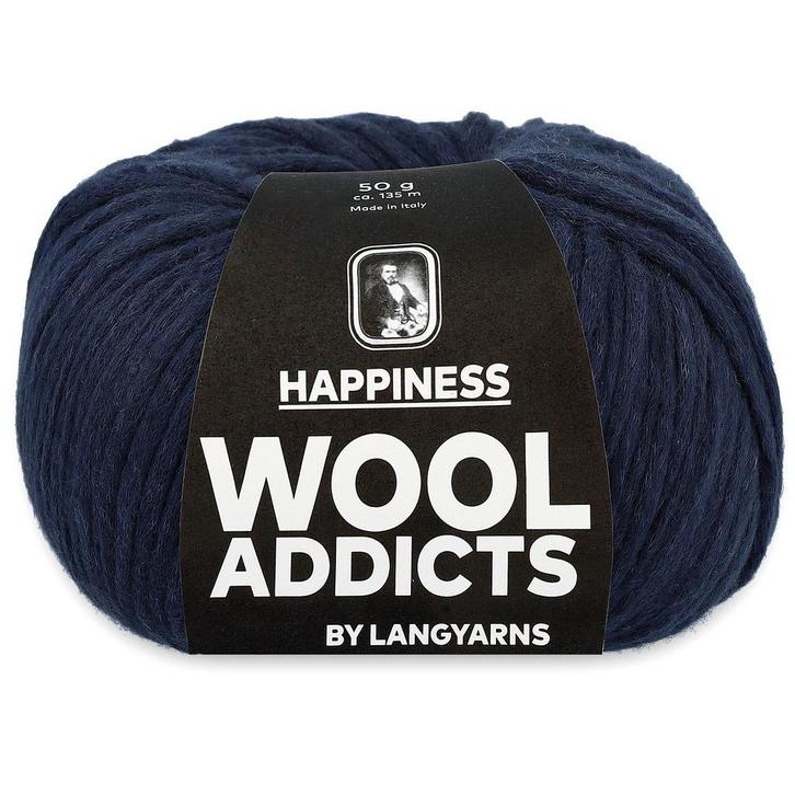 WoolAddicts Happiness - 35 marineblauw - Katoen Garen, Hobby en Vrije tijd, Breien en Haken, Ophalen of Verzenden