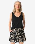 HEMA Dames korte broek Remmy wide leg abstract zwart, Verzenden, Nieuw