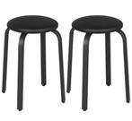 Set van 2 Stapelbare Krukken – Kunstleer en Metalen Frame, Huis en Inrichting, Stoelen, Verzenden, Nieuw