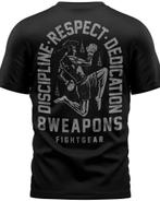 8 WEAPONS Muay Thai T-Shirt Tombstone Zwart Grijs, Nieuw, Maat 46 (S) of kleiner, 8 Weapons, Ophalen of Verzenden
