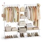 Open Kledingkast met Planken – 2 Kledingroedes en Haken, Verzenden, Nieuw