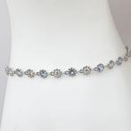 Armband Platina -  1.52ct. tw. Aquamarijn - Diamant, Sieraden, Tassen en Uiterlijk, Armbanden, Nieuw