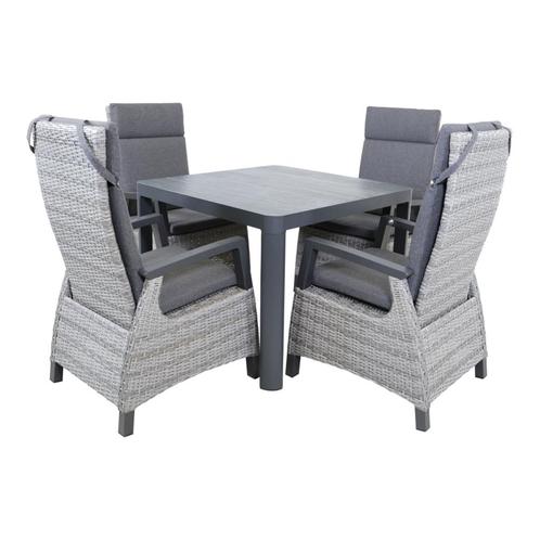 Tuintafel castilla onbonte 100x100 cm - lichtgrijs, Huis en Inrichting, Stoelen, Nieuw, Ophalen of Verzenden