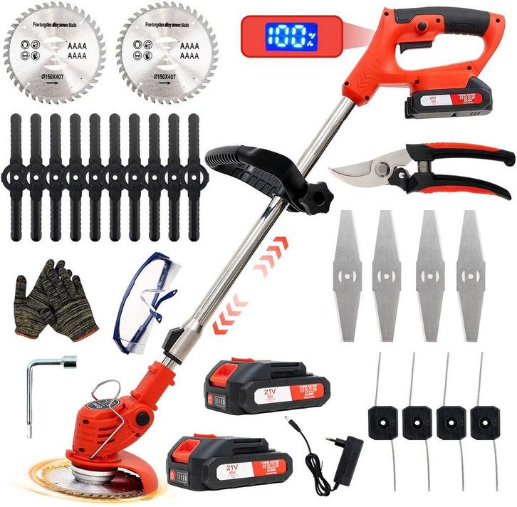 OUTIGO Accu grastrimmer met accu, verstelbare telescopische, Huis en Inrichting, Overige Huis en Inrichting, Nieuw, Verzenden