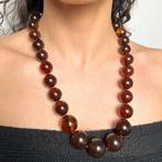 Birmese amber ketting met sterke natuurlijke blauwe