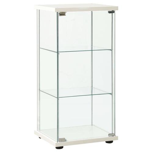 Glazen Vitrinekast Wit - Tweedekansje voor Jou! OP=OP, Huis en Inrichting, Kasten | Vitrinekasten, 25 tot 50 cm, Met plank(en)