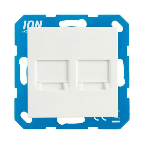 Modular Jack 2-voudig met Centraalplaat V1/J1 Serie, Doe-het-zelf en Verbouw, Elektra en Kabels, Nieuw, Ophalen of Verzenden