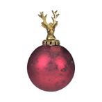 decoratie bal hert antiek rood 10cm, Huis en Inrichting, Woonaccessoires | Overige, Verzenden, Nieuw