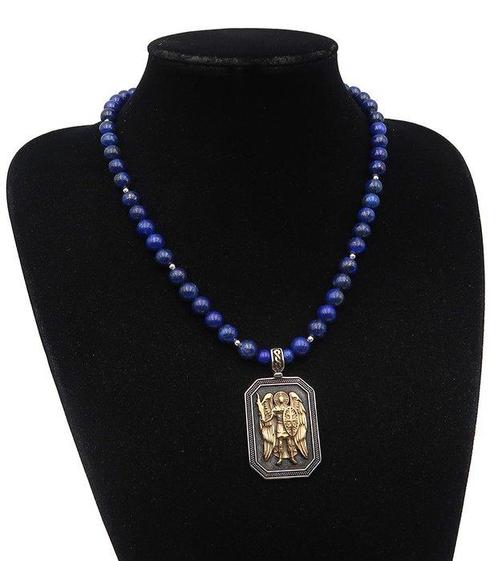 Lapis lazuli - Collier - aartsengel Michael - bescherming, Antiek en Kunst, Antiek | Boeken en Bijbels