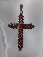 Zilver, Granaat - Hanger - Art Deco