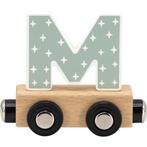 Houten letter M– groen met magneetkoppeling (lettertrein), Ophalen of Verzenden, Nieuw