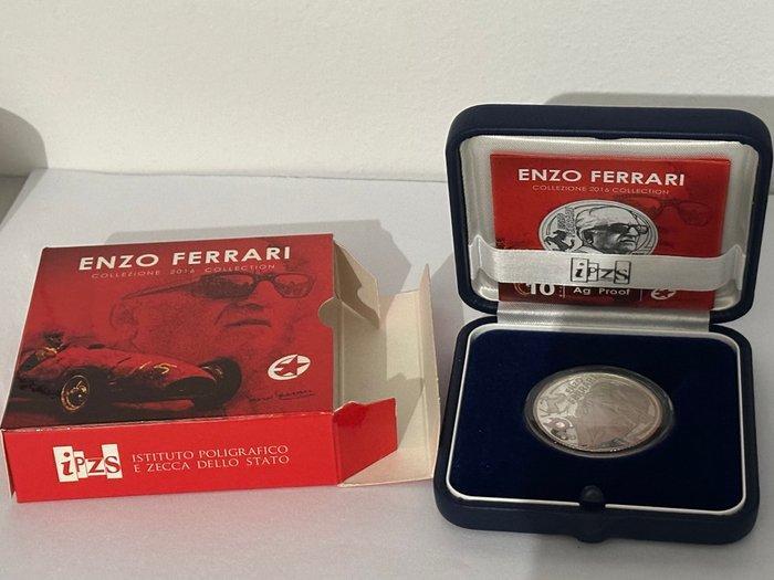 Italië. 10 Euro 2016 Enzo Ferrari Proof (Zonder, Postzegels en Munten, Munten | Europa | Euromunten
