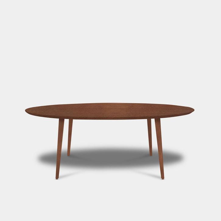 Tafel Ovaal Eikenhout  Konisch  200x100, Huis en Inrichting, Tafels | Eettafels