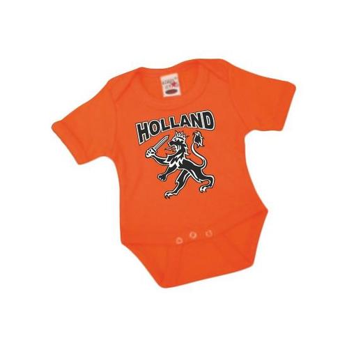 Oranje rompertje met korte mouwtjes - Oranje rompers, Hobby en Vrije tijd, Feestartikelen, Ophalen of Verzenden