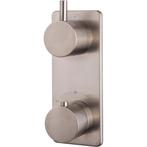 Xellanz Rivaro Inbouwthermostaat - 2 weg - Geborsteld Staal, Ophalen of Verzenden, Nieuw