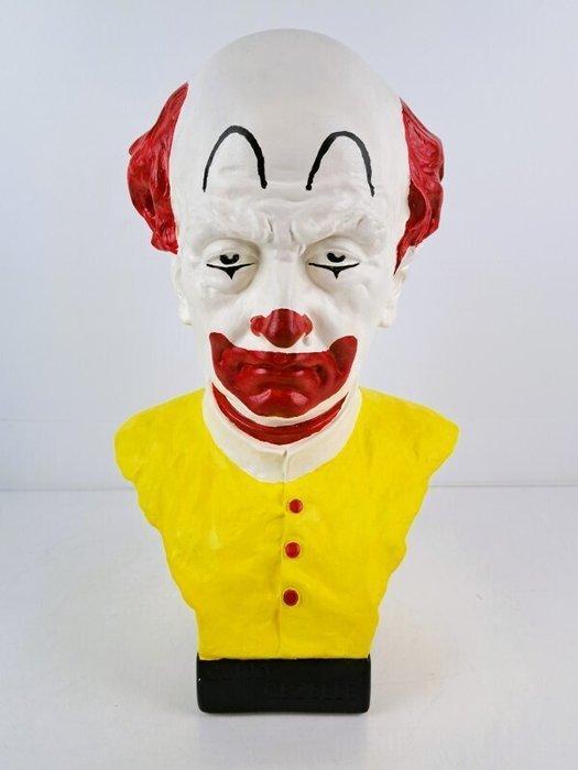 sculptuur, Buste clown (Guido Gezelle-J.Dommisse) met, Antiek en Kunst, Curiosa en Brocante