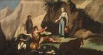 Italiaanse school (XVIII) - Paesaggio scena pastorale, Antiek en Kunst