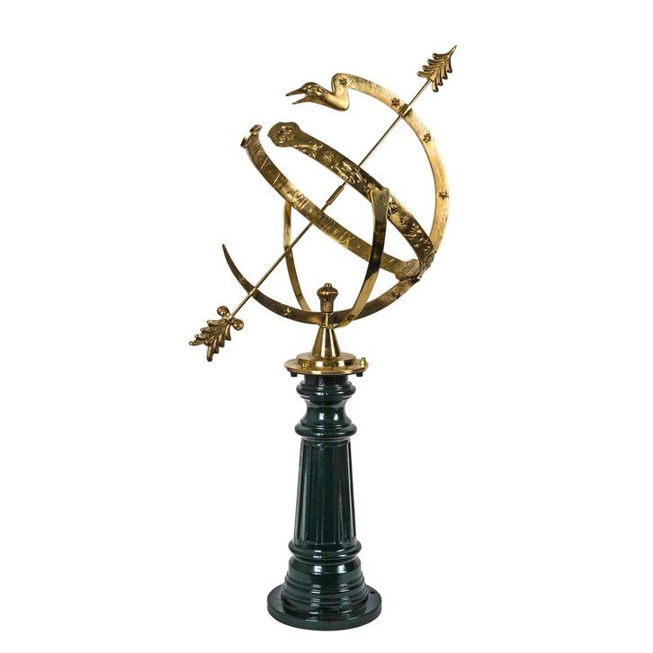 Zonnewijzer Saturnus Z5 & sokkel Rhodos Decoratie, Tuin en Terras, Tuinwanddecoratie, Verzenden