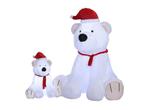 Opblaasbare pluche kerst ijsbeer familie 1.83 meter hoog, Ophalen of Verzenden, Nieuw