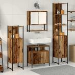 vidaXL Badkamermeubelset met plank 4 pcs Oud hout 33 x 33 x, Verzenden, Nieuw