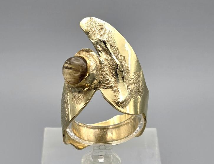 Vintage en Antieke Gouden ringen met Edelstenen en Diamant., Sieraden, Tassen en Uiterlijk, Antieke sieraden, Ring, Met edelsteen