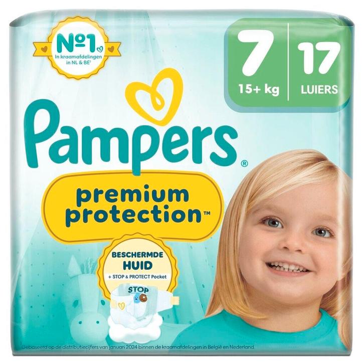Pampers Premium Protection Maat 7 Luiers, Kinderen en Baby's, Overige Kinderen en Baby's, Nieuw, Verzenden
