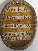 Reliekhouder - Brons, Glas, Papier, Textiel - 1850-1900 - Ex, Antiek en Kunst