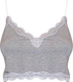 MAGIC Bodyfashion maat S  Cozy Crop Top Heather Grey Vrouwen, Verzenden