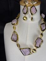 Geelgoud verguld natuurlijke ruwe roze kunziet klasse AAA -, Nieuw