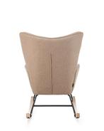 Aemely® Schommelstoel Mama - Beige Stof, Blank Hout, Ophalen of Verzenden, Nieuw, Stoel(en)