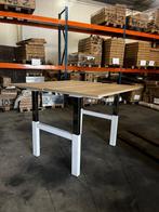 Refurbished duo zit sta bureau verstelbaar met gaslift, Huis en Inrichting, Bureaus, Verzenden, In hoogte verstelbaar, Zo goed als nieuw