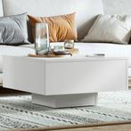 vidaXL Salontafel 60x60x31,5 cm bewerkt hout wit, 50 tot 100 cm, Verzenden, Nieuw, 50 tot 100 cm