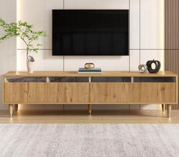 TV-meubel 178 cm – Modern houtlook dressoir met 4 lades beschikbaar voor biedingen