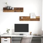 vidaXL Wandplank 2 pcs Oud Hout 80 x 11,5 x 18 cm Bewerkt, Verzenden, Nieuw