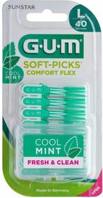 GUM Soft-Picks Comfort Flex Mint Large 40 stuks, Sieraden, Tassen en Uiterlijk, Uiterlijk | Mondverzorging, Verzenden, Nieuw