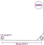 vidaXL Dekzeil 650 g/m² 4x8m wit, Ophalen of Verzenden, Zo goed als nieuw