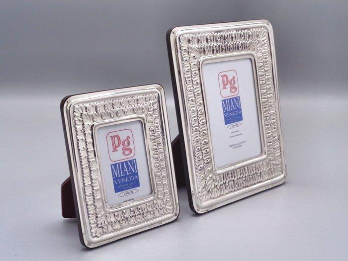 PG-Miani Argenteria - Fotolijst (2) - .925 zilver - 6x9 en, Antiek en Kunst, Antiek | Goud en Zilver