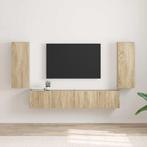 vidaXL TV Wandkast 2 pcs Sonoma 30 x 31 x 80 cm Bewerkt hout, Huis en Inrichting, Minder dan 50 cm, Verzenden, Nieuw, Minder dan 100 cm