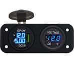 ProRide 12V USB Autolader Inbouw met Voltmeter/Ampèremeter -, Verzenden, Nieuw