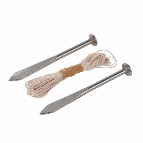 Silverline Piketten set - 160 mm - Inclusief 10 meter met..., Tuin en Terras, Hand-tuingereedschap, Nieuw, Ophalen of Verzenden