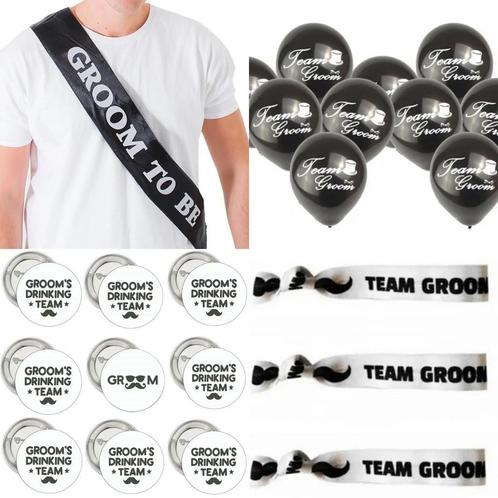 Vrijgezellenfeest set Groom to Be 28-delig, Hobby en Vrije tijd, Feestartikelen, Geboorte of Huwelijk, Nieuw, Feestartikel, Verzenden
