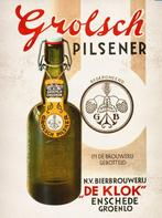Grolsch pilsener reclamebord reliëf, Verzamelen, Merken en Reclamevoorwerpen, Ophalen of Verzenden, Nieuw