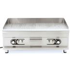 HCB Bakplaat - geribbeld - 75 cm - 400V - RVS, Zakelijke goederen, Horeca | Keukenapparatuur, Verzenden, Nieuw in verpakking, Fornuis, Frituur en Grillen