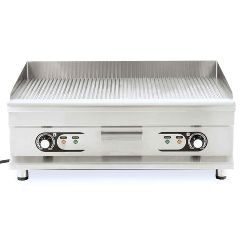 HCB Bakplaat - geribbeld - 75 cm - 400V - RVS, Zakelijke goederen, Horeca | Keukenapparatuur, Nieuw in verpakking, Fornuis, Frituur en Grillen
